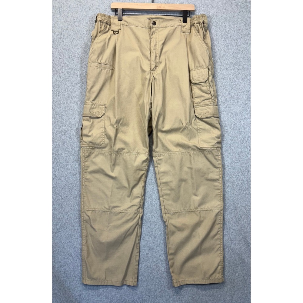 5.11 Tactical Series Mens Cargo Pants Khaki Tan Ripstop 40x34 Work Trousers